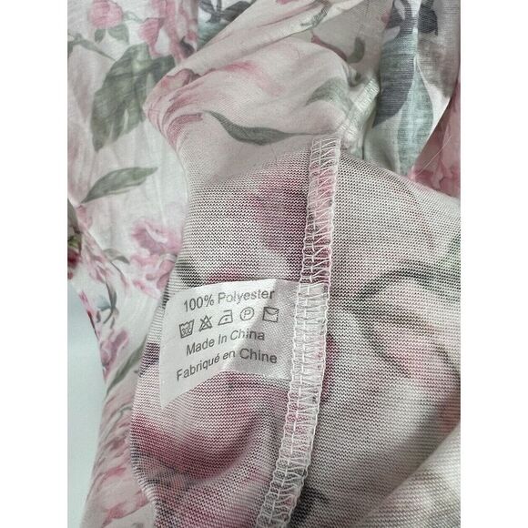 Show Me Your MuMu White Pink Floral Cover Up Open Cardigan - One Size - Picture 3 of 4